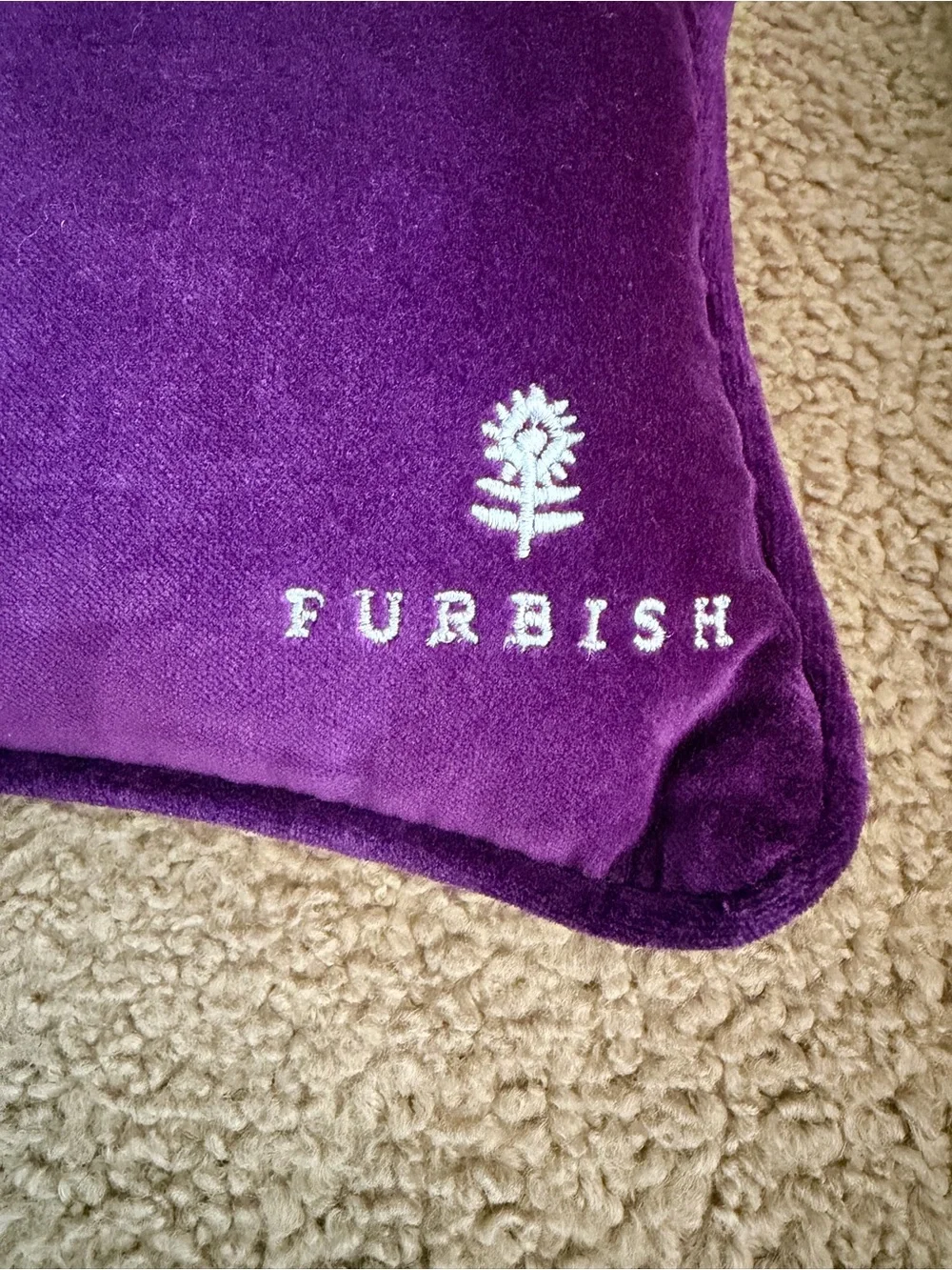 Furbish Studio “Why Go Big When You Can Go Home” Needlepoint Pillow